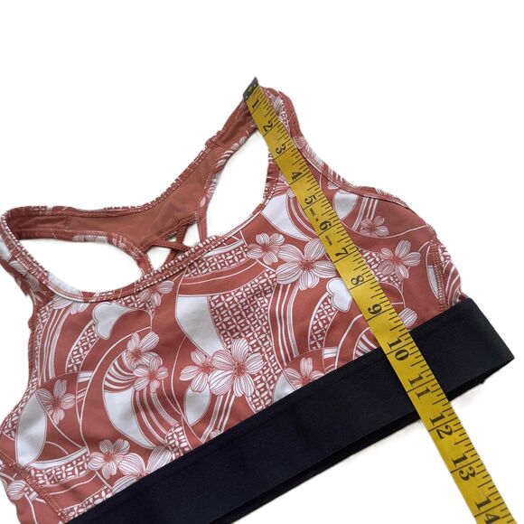 Victoria Secret S Sports Bra Tropical Hawaii Print Rust Orange m Small - Picture 3 of 6